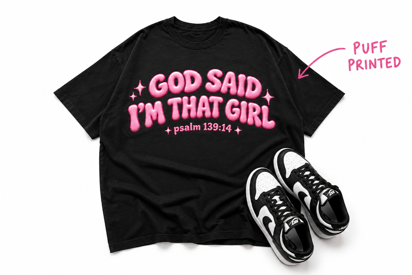 that girl tee black/white