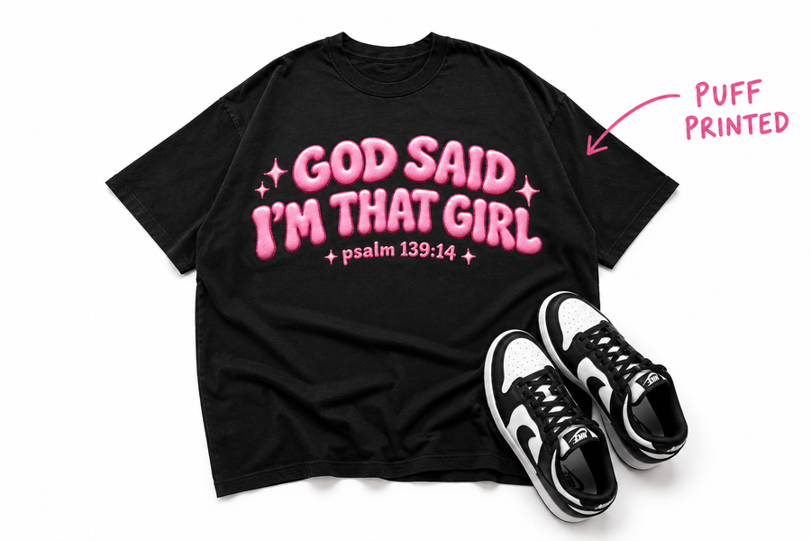 that girl tee black/white
