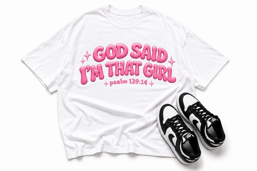 that girl tee black/white